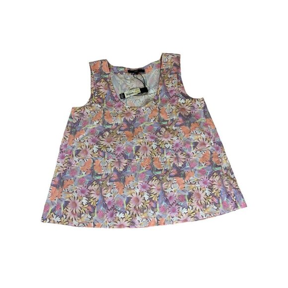 NWT Tibi Women's Print Scoop Neck Colorful Casual Blouse - 2 - Picture 1 of 9